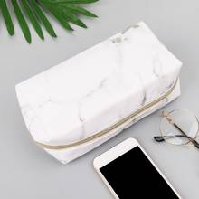 Korean Women PU Clutch bag Cosmetic Storage Bag Marble Pattern White PU Cosmetic Bag Travel Bag  Packaging bags 2024 - buy cheap