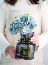 1pc Household New Style Glass Flower Pot Living Room Decoration Dry Flower Vase Transparent Glass Vase 2024 - buy cheap
