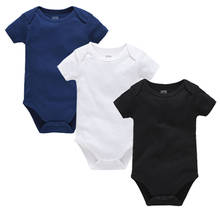 2021 New Baby Blank Bodysuit Unisex Summer Short Sleeve ropa bebe 100% Cotton Clothes Solid Toddler Clothing 2024 - buy cheap