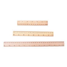 Régua de madeira, 1 peça, 15cm, 20cm, 30cm, para aprendizado, escritório, papelaria, régua métrica, precisão, dupla face, ferramenta de medição 2024 - compre barato