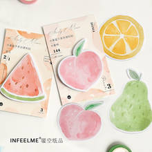 Kawaii Fruit Sticky Notes Watermelon Pear Peach Lemon Memo Pads Planner Paper Sticker Bookmark School Supplies Stationery Gift 2024 - buy cheap