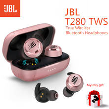 Jbl t280 tws harman esportes mini fones de ouvido bluetooth sem fio com caso carregamento microfone 2024 - compre barato