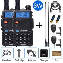 Baofeng-walkie-talkie UV-5R de alta potencia, estación de Radio bidireccional, CB, transceptor de banda Dual, 10KM, 8W, 2 uds. 2024 - compra barato