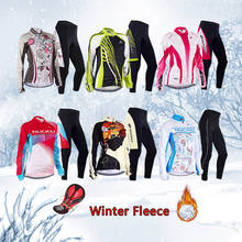 Fashion Winter Warm Cycling Jersey Women Set 2022 Road Bike Clothing Thermal Fleece Kit Female Wear Bicycle Clothes Uniform Suit 2024 - buy cheap