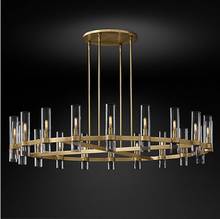 Post-modern chandelier simple personality villa duplex staircase hotel club all copper designer luxury living room chandelier le 2024 - buy cheap