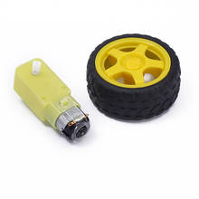 Kit de chasis de Robot de coche inteligente, rueda de plástico con Motor de engranaje DC 3-6V, 65x28mm para Arduino Mayitr, DIY, 1 Juego 2024 - compra barato