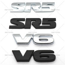 Металлический значок SR5, эмблема V6 V8, наклейки на задний багажник, наклейки с объемом двигателя, Стайлинг автомобиля для Toyota Tundra, аксессуары для пикапа, грузовика, автомобиля 2024 - купить недорого
