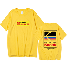 Летняя мужская и женская футболка в корейском ретро стиле с надписью «Wild Kodak», футболка с короткими рукавами из 100% хлопка, мужские топы в стиле хип-хоп, 2020 2022 - купить недорого