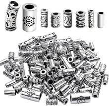 100g(About 80-150pcs)8 Styles Column Spacer Beads Tibetan Silver Tube Spacer Bead for DIY Craft Bracelet Jewelry Making Supplies 2024 - buy cheap