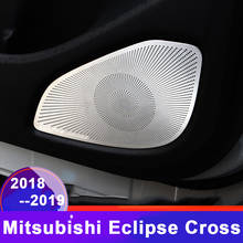 Cubierta adhesiva embellecedora de altavoz de puerta interior para coche Mitsubishi, accesorios de estilo de Audio para coche Mitsubishi Eclipse Cross 2018 2019, 4 Uds. 2024 - compra barato