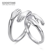 Fashion Ring Pure 100% 925 Sterling Silver Rings Wedding Couple Rings Hand Shape Anniversary Jewelry Accessories For woman man 2024 - buy cheap