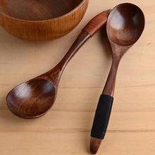 1Pcs Creative 17cm Wooden Wood Spoon Cooking Utensil Coffee Rice Soup Dessert Kitchen Dining Bar Tool 2024 - buy cheap