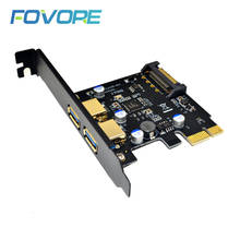 USB 3.0 PCI E PCI-E USB 3 Card Adapter 5Gbps USB 3 PCIE 2 Ports PCI Express Expansion Card SATA Power Connector for PC 2023 - buy cheap