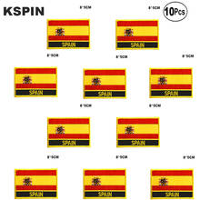Spain Flag Embroidery Patches Iron on Saw on Transfer patches Sewing Applications for Clothes in Home&Garden 2024 - buy cheap