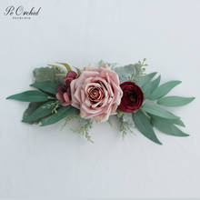 PEORCHID Handmade Wedding Hair Ornaments Bridal Hair Comb Designer Red Pink Rose Flowers Headpiece Accessoires Pour Cheveux 2024 - buy cheap
