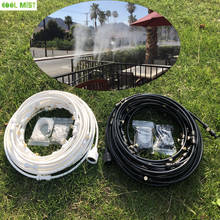 Kits de nebulización de 15M (50 pies), sistema de boquillas de niebla fina de 1/4 pulgadas, rociador de agua 10/24UNC, kit de enfriamiento de niebla, juego de boquillas de manguera blanca M017 2024 - compra barato