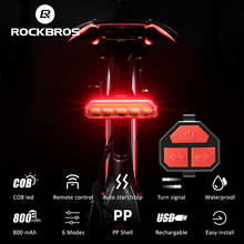 ROCKBROS Bike Tail Light with Turn Signals Wireless Remote Control Bicycle Taillight Rechargeable Rear Lights and Warning Light 2024 - buy cheap