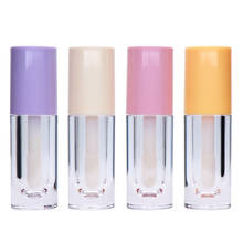 Tubo vacío de brillo de labios, botella transparente de plástico artesanal elegante, contenedor de lápiz labial líquido, botellas redondas de bálsamo labial, 6,5 ml 2024 - compra barato