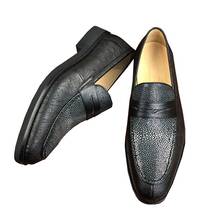 Ousidun Мужская обувь с жемчугом и рыбьей кожей повседневная обувь на шнуровке модная трендовая серия Han 2024 - купить недорого