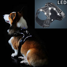 Arnés LED de seguridad para perros, accesorio con luz intermitente de nailon, correa de cuerda, Collar, chaleco, suministros para mascotas 2024 - compra barato