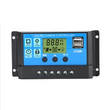 Controlador de carga Solar automático, 60A/50A/40A/30A/20A/10A, 12V, 24V, controladores PWM, LCD, doble USB, salida de 5V, regulador de Panel Solar PV 2024 - compra barato