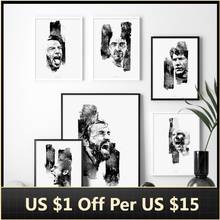 Canvas Painting Black White Abstract Football Star Trophy Wall Art Nordic Posters and Prints Wall Pictures for Living Room Decor 2024 - buy cheap