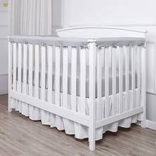 Amortecedor para cama de bebês com 3 tamanhos, forro e amortecedor para cama de bebê recém-nascido em algodão, cores sólidas, decoração de quarto de bebê 2024 - compre barato