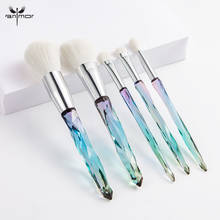 Anmor 5Pcs Makeup Brushes Set Professional Soft Synthetic Hair Foundation Contour Eyeshadow Blending Crystal Make Up Brush 2024 - buy cheap