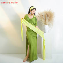 Baladi estiloso para dança do ventre, roupão feminino oriental, traje de prática de dança do ventre, 4 peças 2024 - compre barato