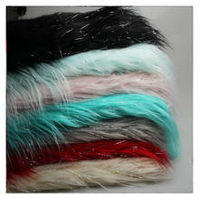 Tela de imitación de lana y seda brillante para abrigo de invierno, abrigo de piel sintética, almohada, cuello de pelo largo de 7cm 2024 - compra barato