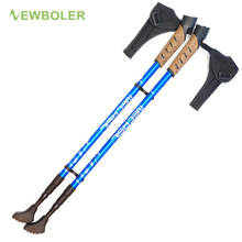 1/ 2Pcs Hiking Walking Sticks Anti Shock Trekking Poles Nordic Walking Cane Aluminum Telescopic Camping Hiking Poles Crutches 2024 - buy cheap