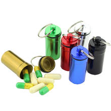 Waterproof Pill Box Holder Keychain Container Aluminum Alloy Medicine Bottle  Keychain Medicine Box Health Care 2024 - buy cheap