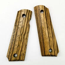 2Pieces 1911 Grips Natural zebra wood Handle Grips Patch Custom Grips CNC Handle Grips 2024 - buy cheap