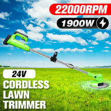 1900W 24V Cordless Grass Trimmer Adjustable Electric Lawn Mower Garden Pruning Cutter Power Garden Tools 2 x 8000mAh Battery 2024 - buy cheap