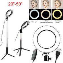 Dimmable 6" Photography Ring Lamp 3 Mode Ring Light 5500K For Makeup Light Tripod Ring Lights With USB Plug Ball Head For Live 2024 - buy cheap