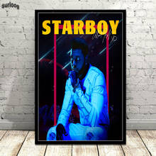 Плакаты и принты Weeknd StarBoy Rap, альбом для горячей музыки, настенные художественные картины, плакаты, Картина на холсте для украшения дома 2024 - купить недорого