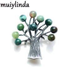 muylinda Vintage Stoned Trees Brooch Handmade Metal Brooches And Pins  Accessories Pin Jewelry Gift 2024 - buy cheap