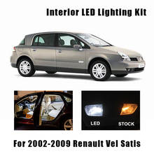 18pcs White Canbus Error Free Car LED Bulbs Reading Dome Light Interior Kit For Renault Vel Satis 2002-2009 License Plate Lamp 2024 - buy cheap