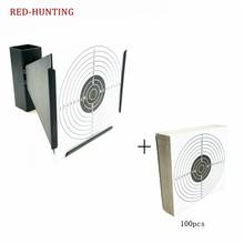 High Quality 14cm Funnel Shooting Target Holder Pellet Trap with 100 Paper for Air Rifle/Airsoft Shooting Practice 2024 - buy cheap