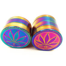 2018 Metal Zinc Alloy 40mm Tobacco Grinder Rainbow color Beautiful Herb Herbal Spice Crusher Smoking Pipe Accessories Grinder 2024 - buy cheap