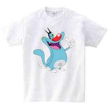 Children's summer T-shirt boys and girls breathing exercises T-shirt children's cotton print T-shirt Oggy and the Cockroaches 2024 - buy cheap