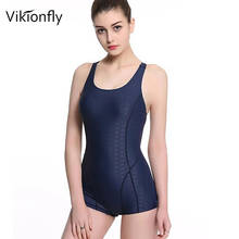 Vikionfly-maiô esportivo plus size, traje de banho feminino nas costas, preto, azul, peça única, xxg, 2021 2024 - compre barato