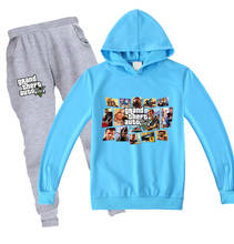GTA 5-Sudadera con capucha y pantalones de manga larga para niño, conjunto de ropa de Boutique, primavera y otoño, 2 uds. 2024 - compra barato