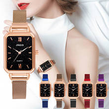 Elegen Brand Women Watches Fashion Square Ladies Quartz Watch Bracelet Set Green Dial Simple Rose Gold Mesh Luxury Women Watches 2024 - buy cheap
