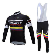 Conjunto de peto y camiseta de manga larga para hombre, ropa de bicicleta de montaña, 2021 2024 - compra barato