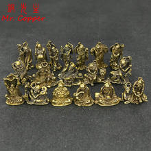 Estatua de bronce antiguo de 18 Arhat, adornos de figuritas de Buda de cobre, colección de artesanías, accesorios de decoración Feng Shui para el hogar 2024 - compra barato