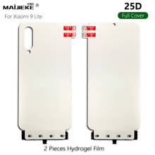 Película de hidrogel 25d para xiaomi mi 9 lite, cobertura completa, 2 unidades, nano filme protetor de tela + ferramentas de instalação (não é vidro) 2024 - compre barato