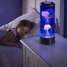 Colorful Led Jellyfish New Strange Autistic Toy Night Light Changing Tank Aquarium Lamp Relaxing Mood Lava Light Kids Gifts 2024 - купить недорого