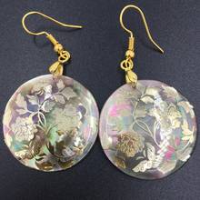 Free shipping  Fashion Jewelry Mother of pearl Shell Flower Art Dangle Earring  MC8358 2024 - buy cheap