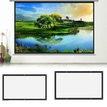 16:9 Portable Foldable Projector Screen Wall Mounted Home Cinema Theater 3D HD Projection Screen Canvas Matt White ACEHE 1:1 2024 - buy cheap